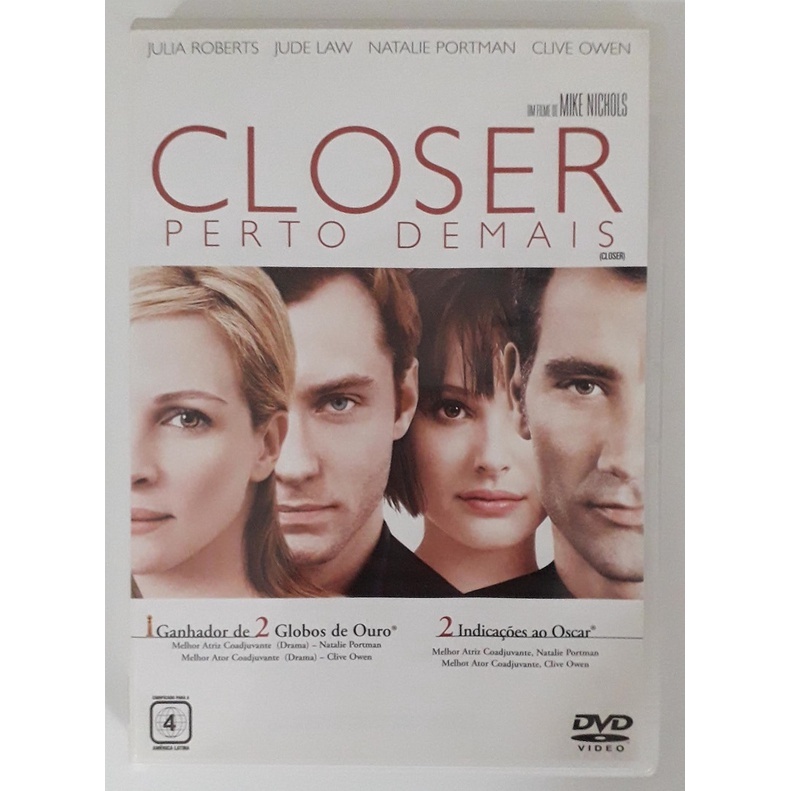 Dvd Closer Perto Demais - Julia Roberts/ Jude Law
