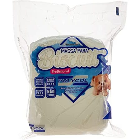 2 Massa de Biscuit Natural Polycol 1 KG cada em Oferta na Shopee