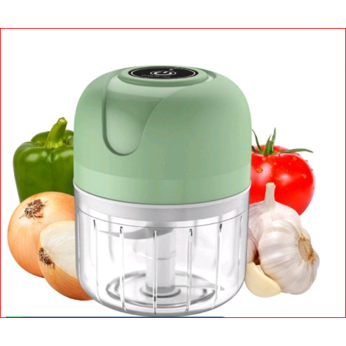 Mini Triturador Processador Moedor Elétrico 250ML Processador de Carne e Vegetais Moedor de Alho Triturador de Frutas Amendoim Recarregável USB