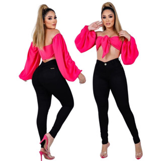 CALÇA SKINNY BRANCA CINTURA ALTA DO 36 AO 46
