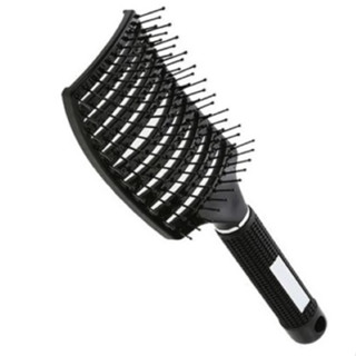 Escova Raquete Vazada Curvada - Preto