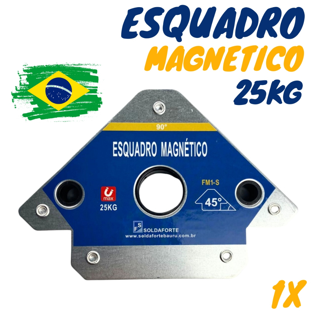 Esquadro Magnético para Solda 25kg - Soldaforte