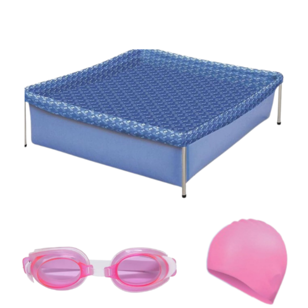 Kit Lazer Piscina400L + Oculos de Nataçao + Touca de Mergulho