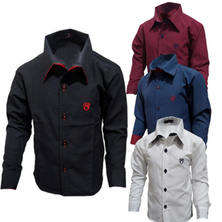 Camisa Infantil Social manga Longa em Oferta na Shopee