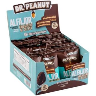 Alfajor Whey Protein Bolacha 12un de 55g Cada Dr Peanut