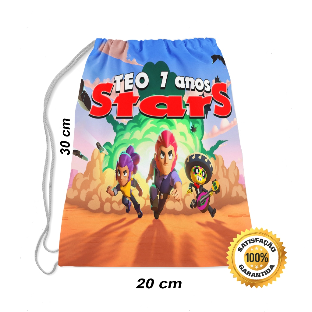 Kit Mochilinha Sacolinha Mochila Saco Sacochila Saquinho Lembrancinha Brinde Aniversario Personalizadas Braw Star