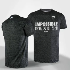 Camiseta Masculina Venum Impossible Is Nothing Cinza Escuro