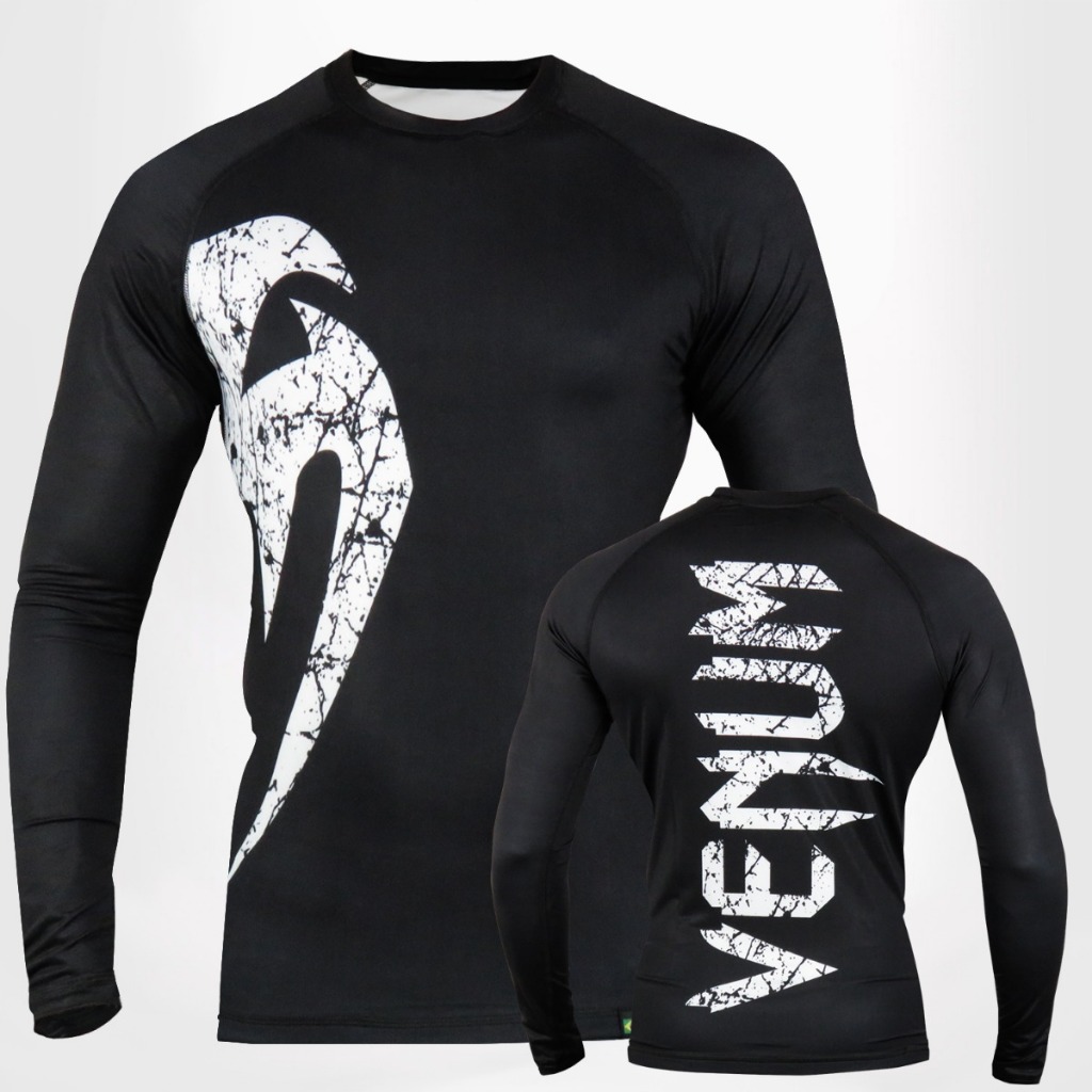 Camisa Rash Guard Manda Longa Termica Venum Giant Classic Black Masculina
