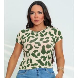 Blusinha feminina moda animal print oncinha e zebrinha e moda atual
