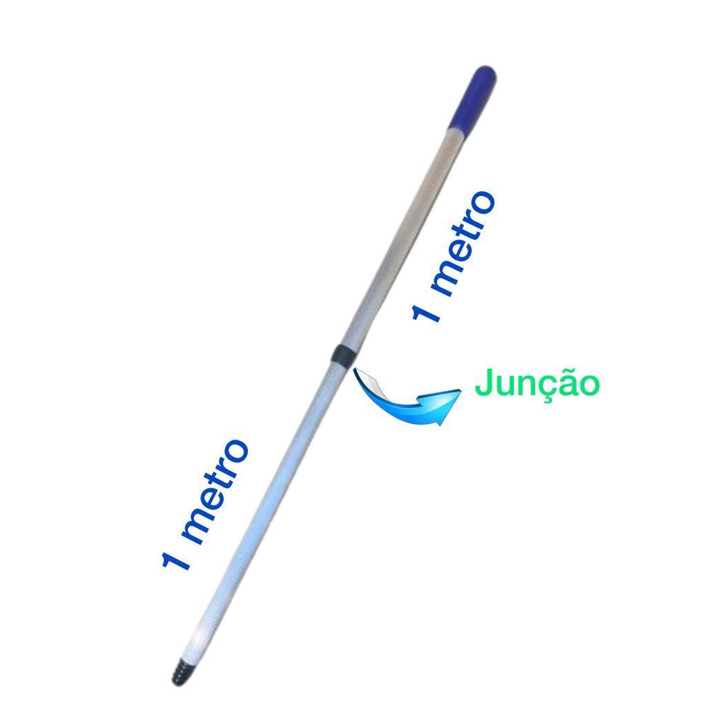 CABO DE 2 METROS EM ALUMÍINIO PARA RODOS E VASSOURAS - SISTEMA COMPACTO PADRÃO ROSCA em Oferta na Shopee