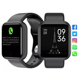 Smartwatch D20 relógio Colocar foto com tela hd y68 bluetooth  com lembrete / chamada / m…