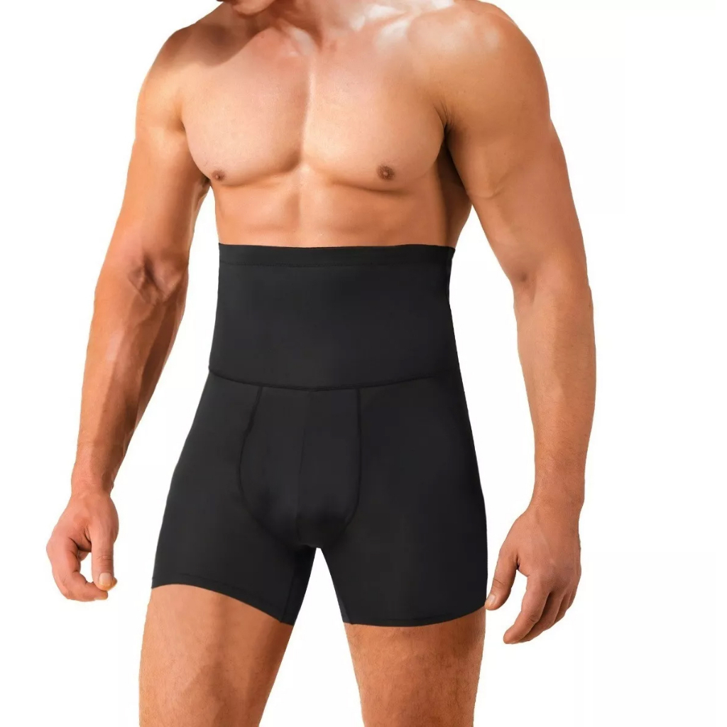 Shorts De Compressão Masculino Modelagem Abdominal em Oferta na Shopee