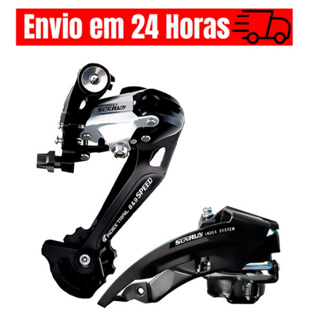 Kit Cambio Traseiro Indexado 8v 9v+cambio Dianteiro Dual 3v  Macaquinho Passador Mtb 27v em Oferta na Shopee