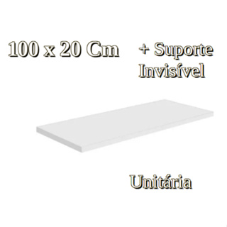 1 Prateleira Lisa Mdf 15mm Branco 100x20 Cm Com Suporte Invisível e Bucha em Oferta na Shopee