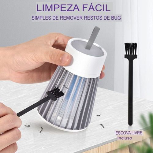Luminaria Mata Mosquito Armadilha Eletrica Repelente Choque Lampada Luz Ultravioleta LED Luz UV USB Dengue Pernilongo Inseto