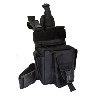 BORNAL TATICO MILITAR PRETO BOLSA DE PERNA COM VARIOS COMPARTIMENTOS PORTA FACA