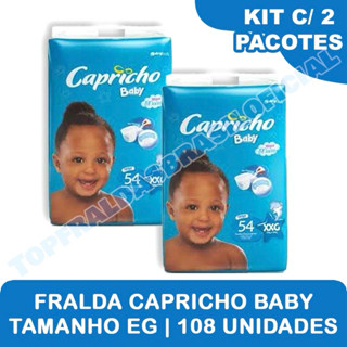 Kit 2ptes de Fralda Capricho Baby XXG 54un - Total 108un