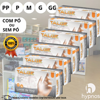 Luvas de Vinil TALGE - COM e SEM PÓ - TAMANHOS PP P M G GG