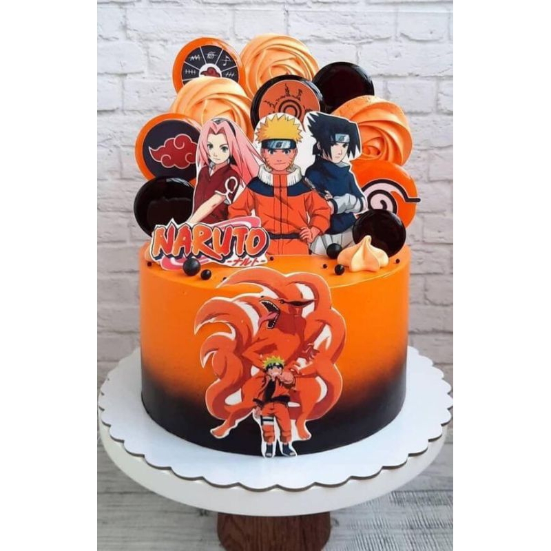 NARUTO Shippuden Topper topo de bolo Naruto com nome e idade personalizado