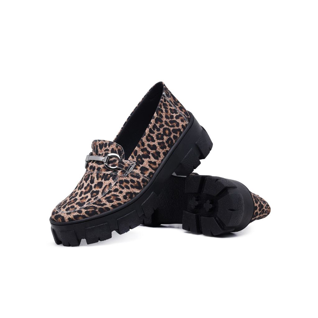 Mocassim Feminino Oxford Blogueira Plataforma Tratorado Original