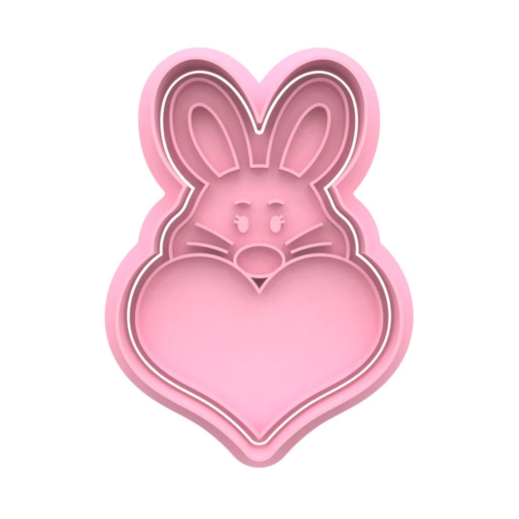 1 Cortador de Biscoito Pasta Americana Biscuit Páscoa Coelho Heart CT11180 em Oferta na Shopee