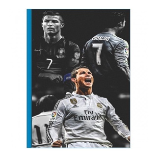 Kit 5 Caderno Cristiano Ronaldo Brochura 48 Fls Pequeno em Oferta na Shopee