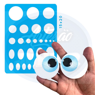 Stencil Olhinhos Circulos e Ovais em Oferta na Shopee