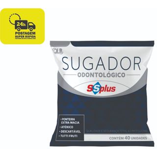 Sugador Odontológico Descartável c/40 Unidades - SSPlus