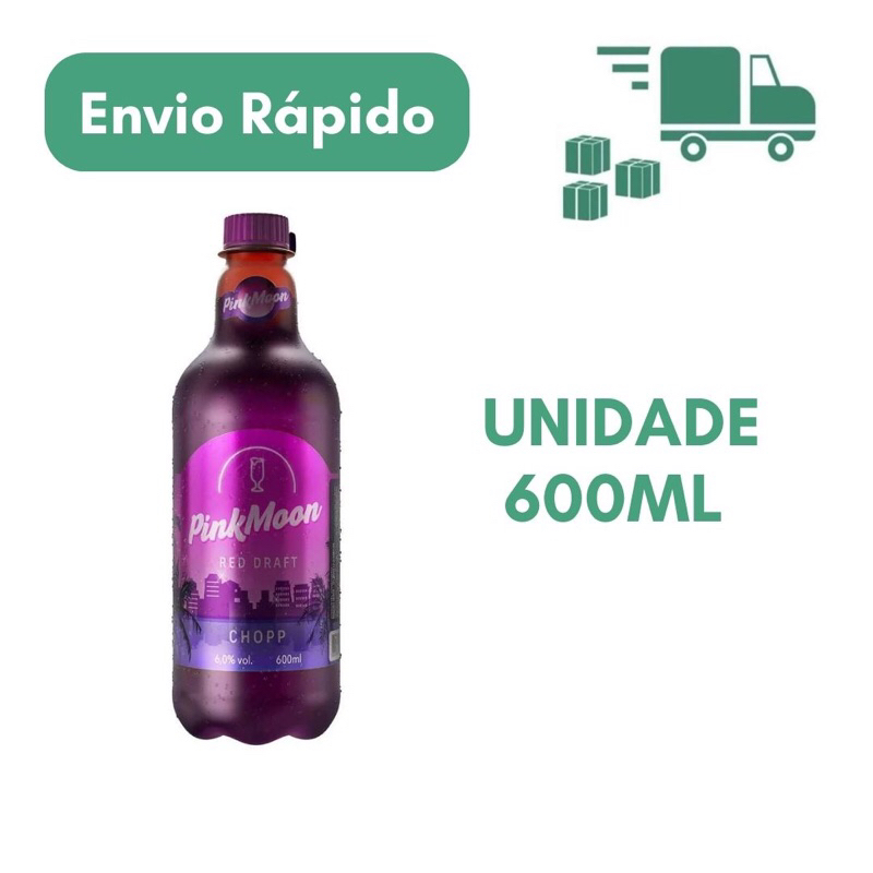 PinkMoon 600ml Chope de vinho Bebida Alcoólica Pink Moon