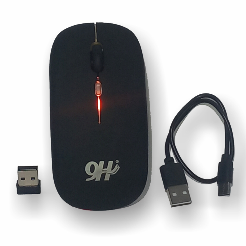 Mouse Sem Fio Recarregável Wireless Optico Led Ergonômico