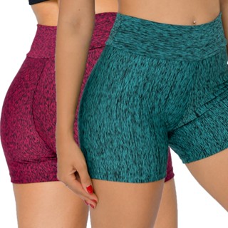 Kit 2 Short Legging Treino Fitness Academia Feminino SEM TRANSPARÊNCIA Tecido Ótima Qualidade Cós Alto
