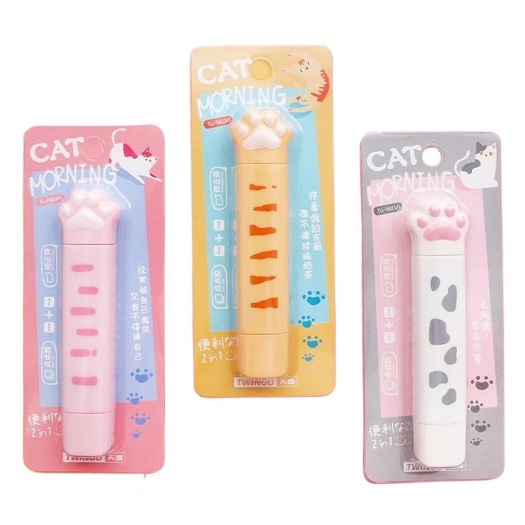 Fita Corretiva e Cola em Fita Patinha 2 em 1.