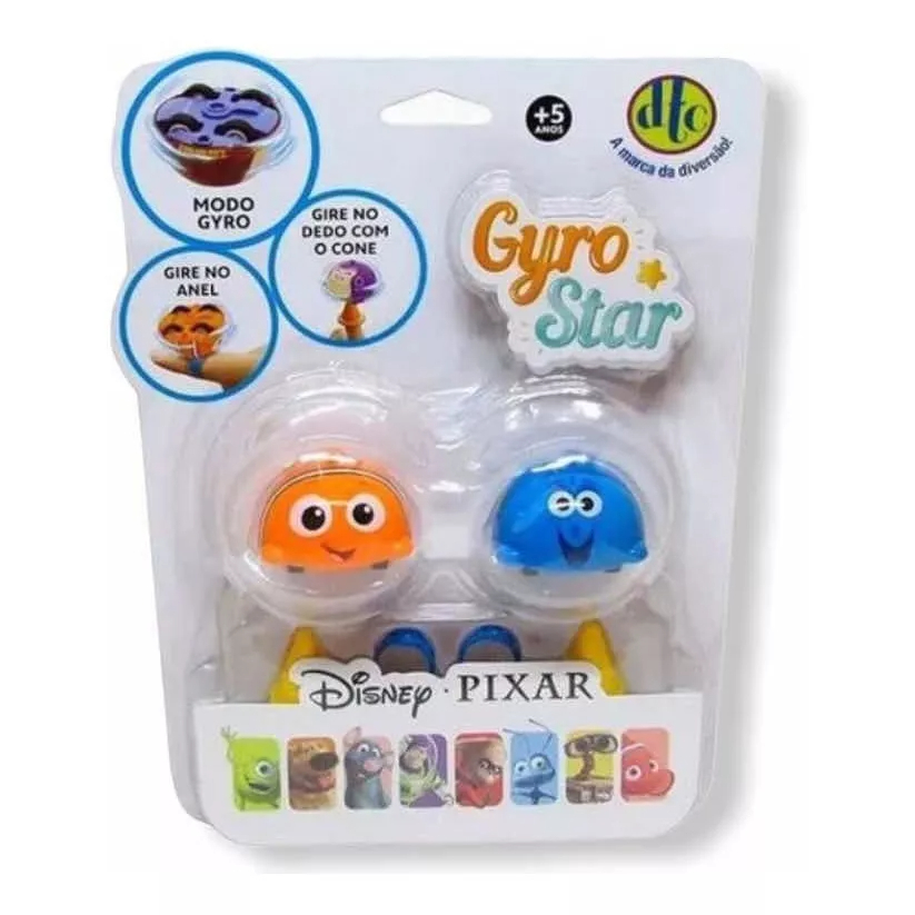 Gyro Star Disney/Pixar Pião de Batalha DTC - Pack c/ Unidades [Nemo & Dory]