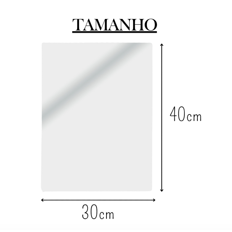 Espelho Retangular 40x30cm Máxima Nitidez + Fita Dupla-Face - Banheiro, Maquiagem, Sala, Quarto em Oferta na Shopee