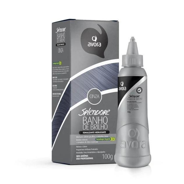 Banho de Brilho Cinza 100ml - Avora Splendore