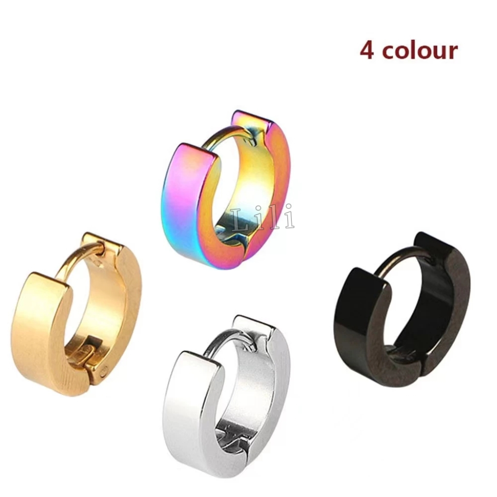 Par De Brincos Masculino  Feminino Argola Articulada Aço Inox