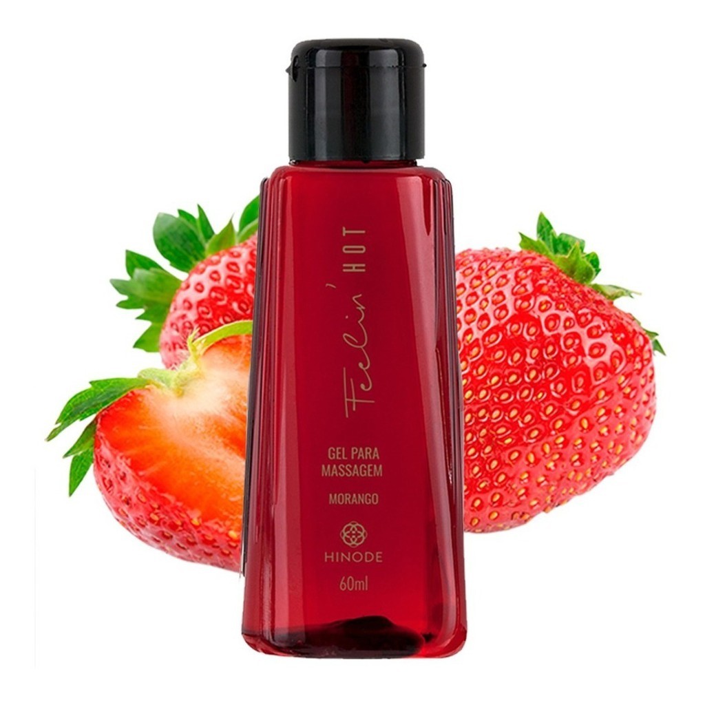 Gel Para Massagem Feelin Hot Morango 60ml HInode Original