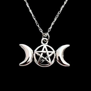 Colar TRILUNA , Lua tríplice, Tripla, witch, wicca, witchcraft, bruxa, gotH, deusa,  old religion em Oferta na Shopee