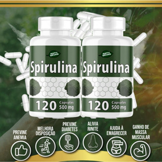 2 UN Spirulina- 120 cápsulas 500mg