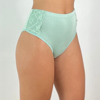 Kit Calçolas Senhora Reforçada Calcinha Feminina Com Renda Cós Alto Básica Tangão em Oferta na Shopee