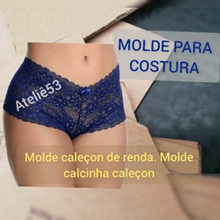 Molde caleçon de renda para costura. molde calcinha caleçon P,M,G, GG
