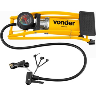 Bomba de ar para encher pneus de carros, motos, bicicletas, infláveis com pedal - Vonder