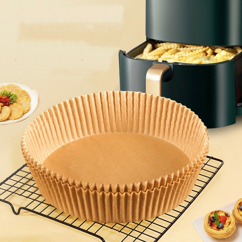 Forma Papel De Air fryer Descartavel Antiaderente De Papel Redondo Protetor Forro Tapete