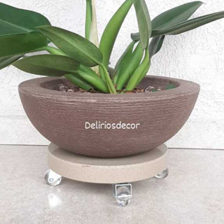 Suporte de Planta Decorativo Reciclável em Polietileno,   RODIZIO Redondo liso em Oferta na Shopee