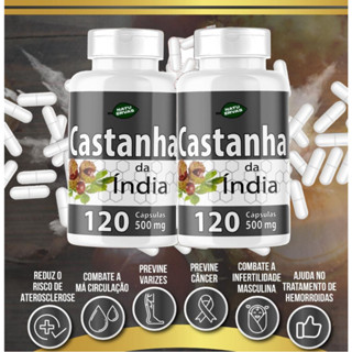 2 UN-Castanha.da.Índia-120 cápsulas 500mg