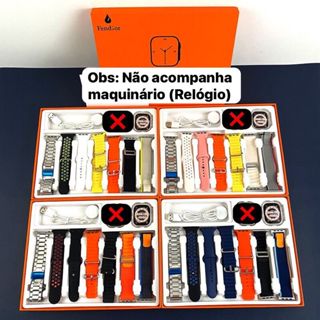 KIT 7 (Sete) Pulseiras + Case + Cabo magnético + Caixa para armazenamento. (Não Acompanha Maquinário/Relógio)