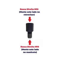 Adaptador Retrovisor Compatível Honda P/ Honda M10 Alongador