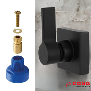 Acabamento Para Registro Pressão Gaveta Metal C 70 Padrão Deca Preto Fosco + Conversor Adaptador Docol para Deca Blukit