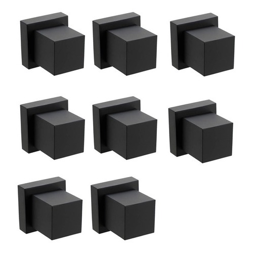 8 Acabamentos de registro preto quadrado 1/2 e 3/4 para registro base docol