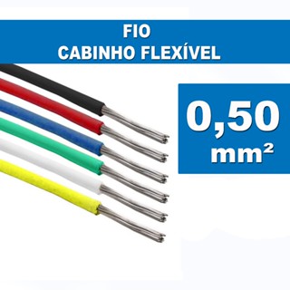 Fio Cabinho 0,50mm - Cabo flexível para eletrônica AWG20
